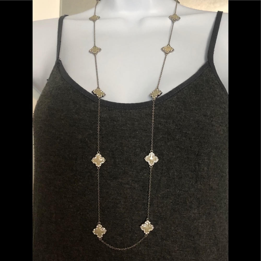 36.5” long sterling silver chain necklace